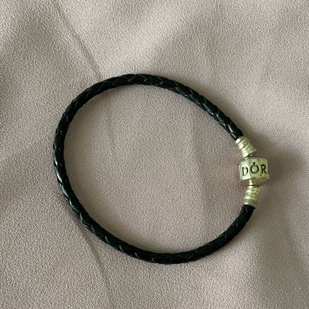 PANDORA Black Leather Bracelet